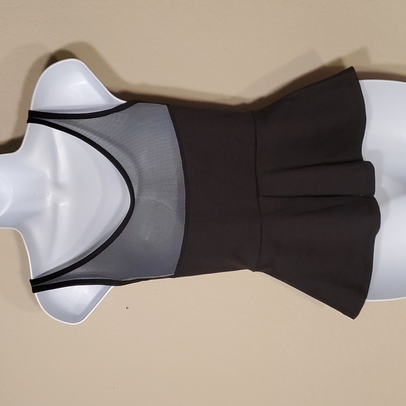 A'gaci sz small peplum top with sheer top and beautiful embellished neck - Picture 6 of 10